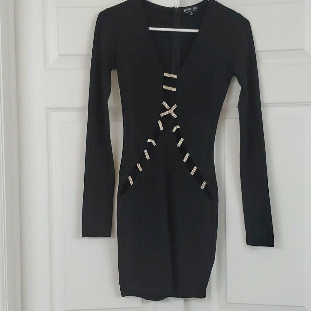 FashionNova Rhinestone Bodycon Dress